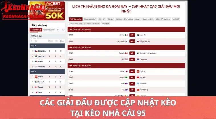 Kèo Nhà Cái 95 Parchedsnacks.co - Tỷ Lệ Kèo Nhà Cái Trực Tiếp Hôm Nay - Keonhacai5 3 Các giải đấu được cập nhật kèo tại keonhacai95